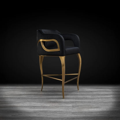 Caprice Counter Stool | Brushed Gold Elegance