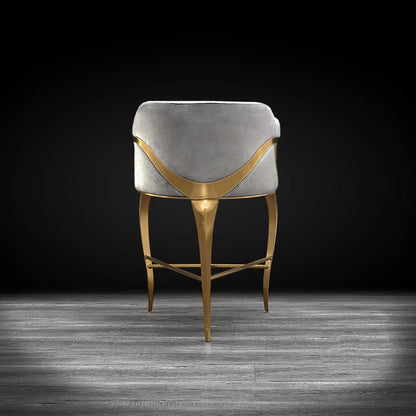 Caprice Counter Stool | Brushed Gold Elegance