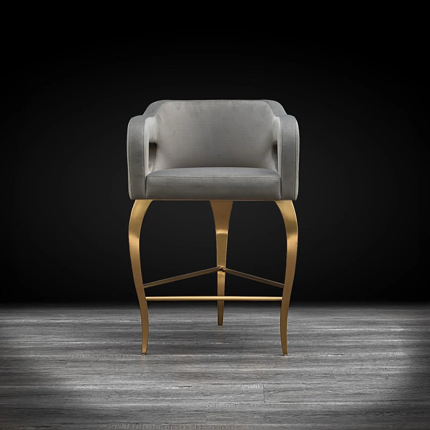 Caprice Counter Stool | Brushed Gold Elegance