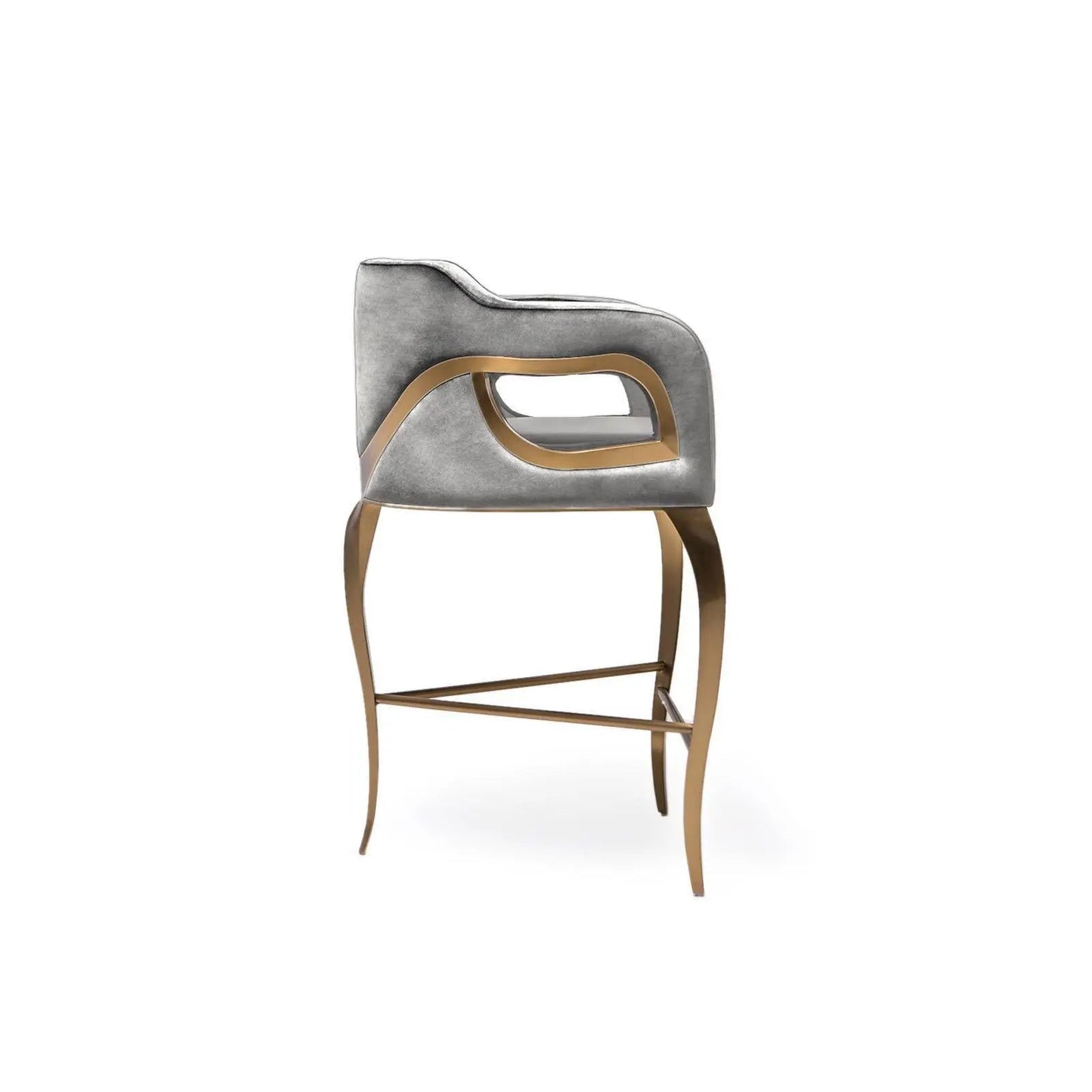 Caprice Counter Stool | Brushed Gold Elegance
