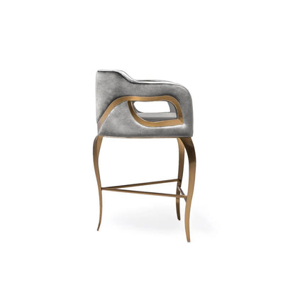 Caprice Counter Stool | Brushed Gold Elegance