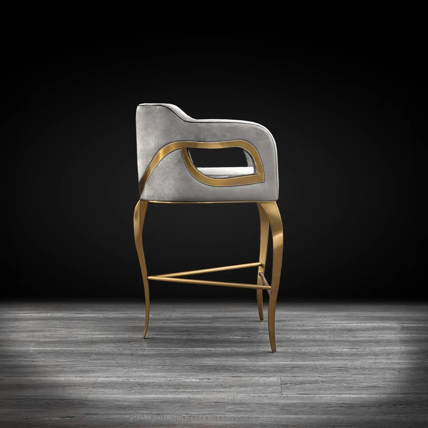 Caprice Counter Stool | Brushed Gold Elegance