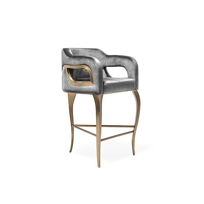 Caprice Counter Stool | Brushed Gold Elegance