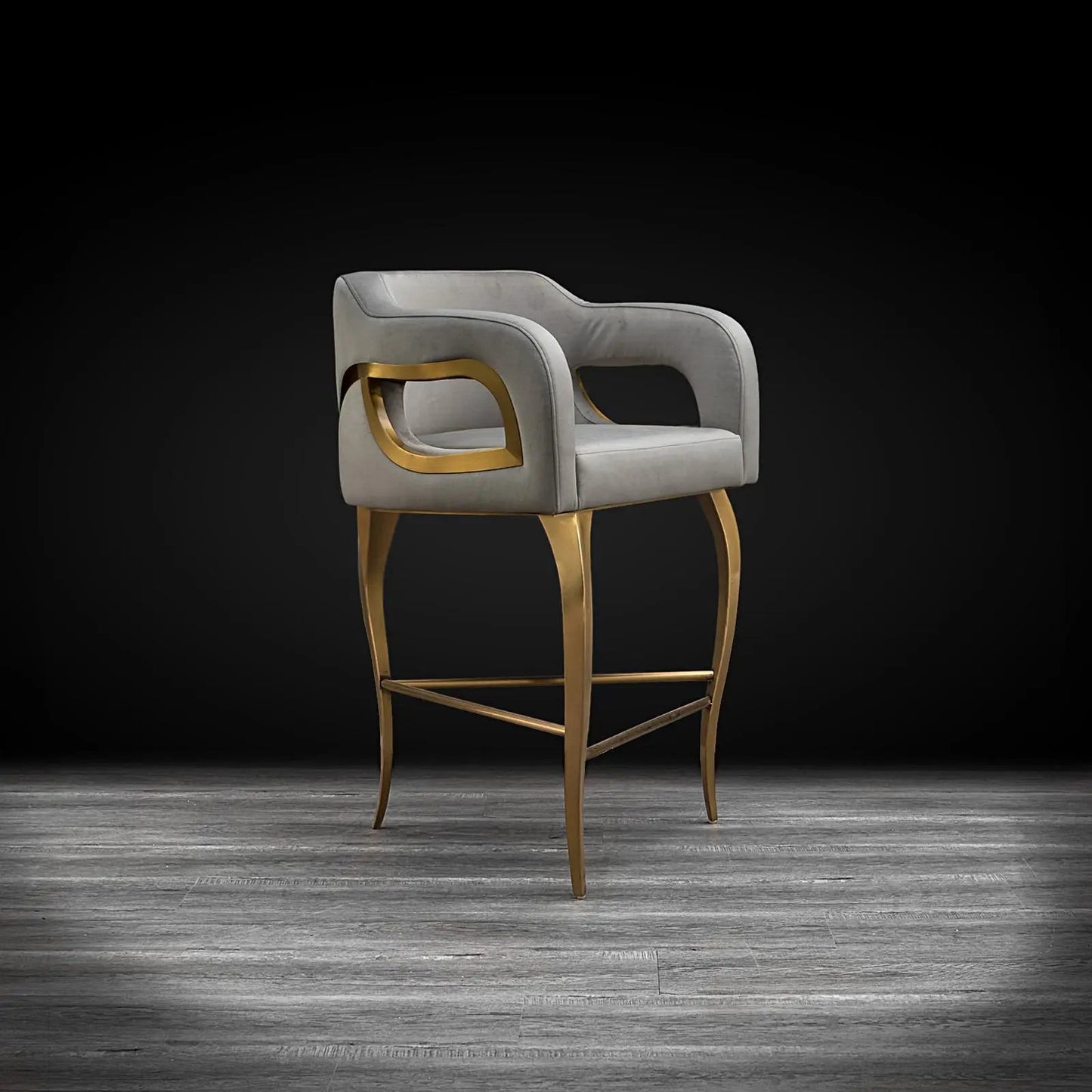 Caprice Counter Stool | Brushed Gold Elegance