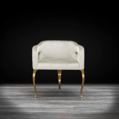 Caprice Brushed Titanium Gold Dining Chair