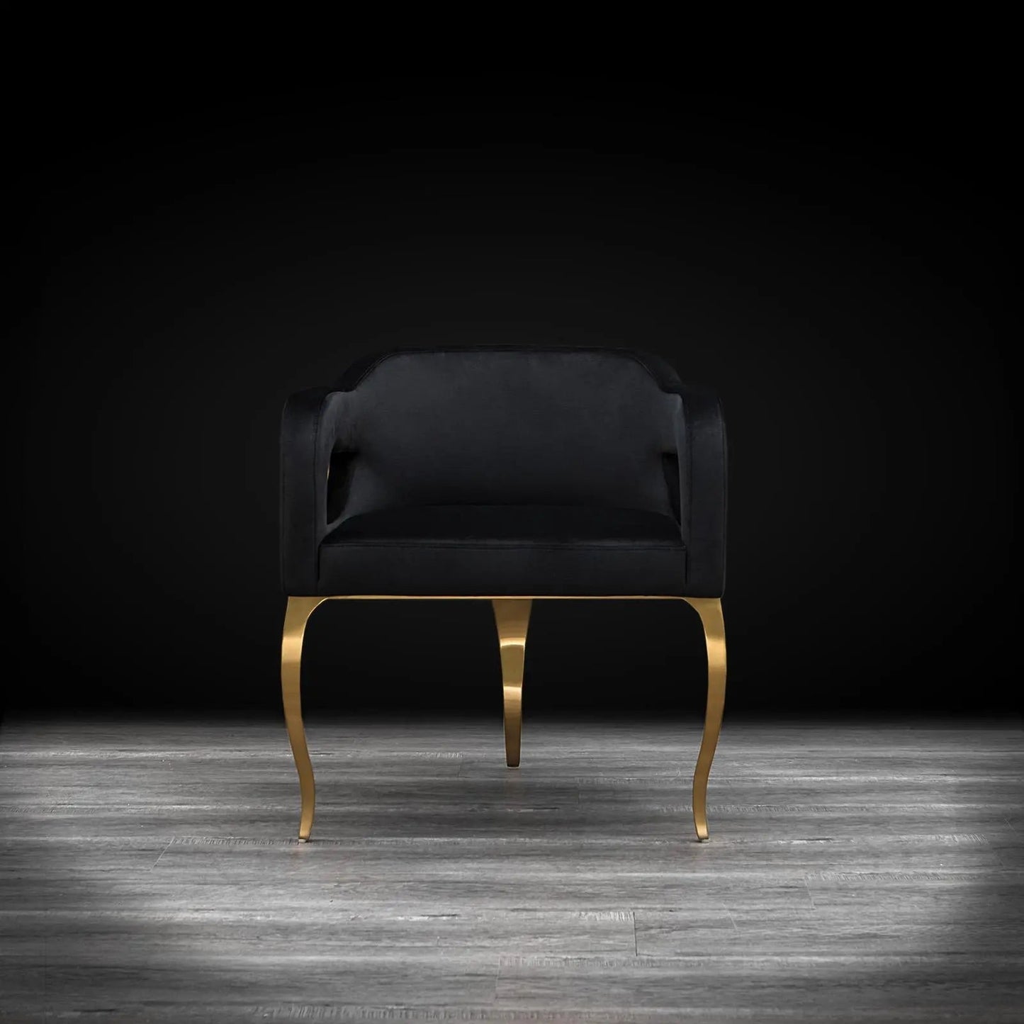 Caprice Brushed Titanium Gold Dining Chair