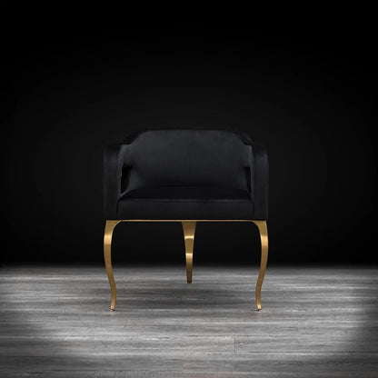 Caprice Brushed Titanium Gold Dining Chair