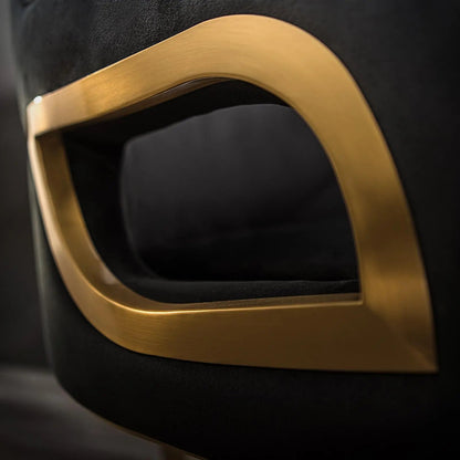 Caprice Brushed Titanium Gold Dining Chair