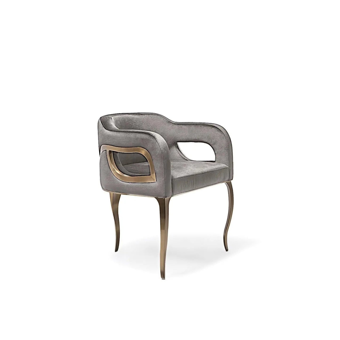 Caprice Brushed Titanium Gold Dining Chair
