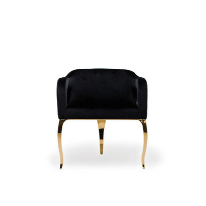 Caprice Black & Gold Designer Dining Chair