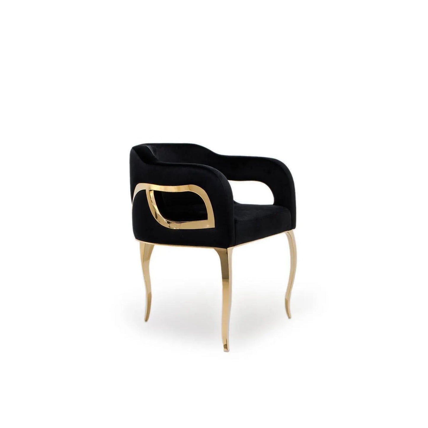 Caprice Black & Gold Designer Dining Chair