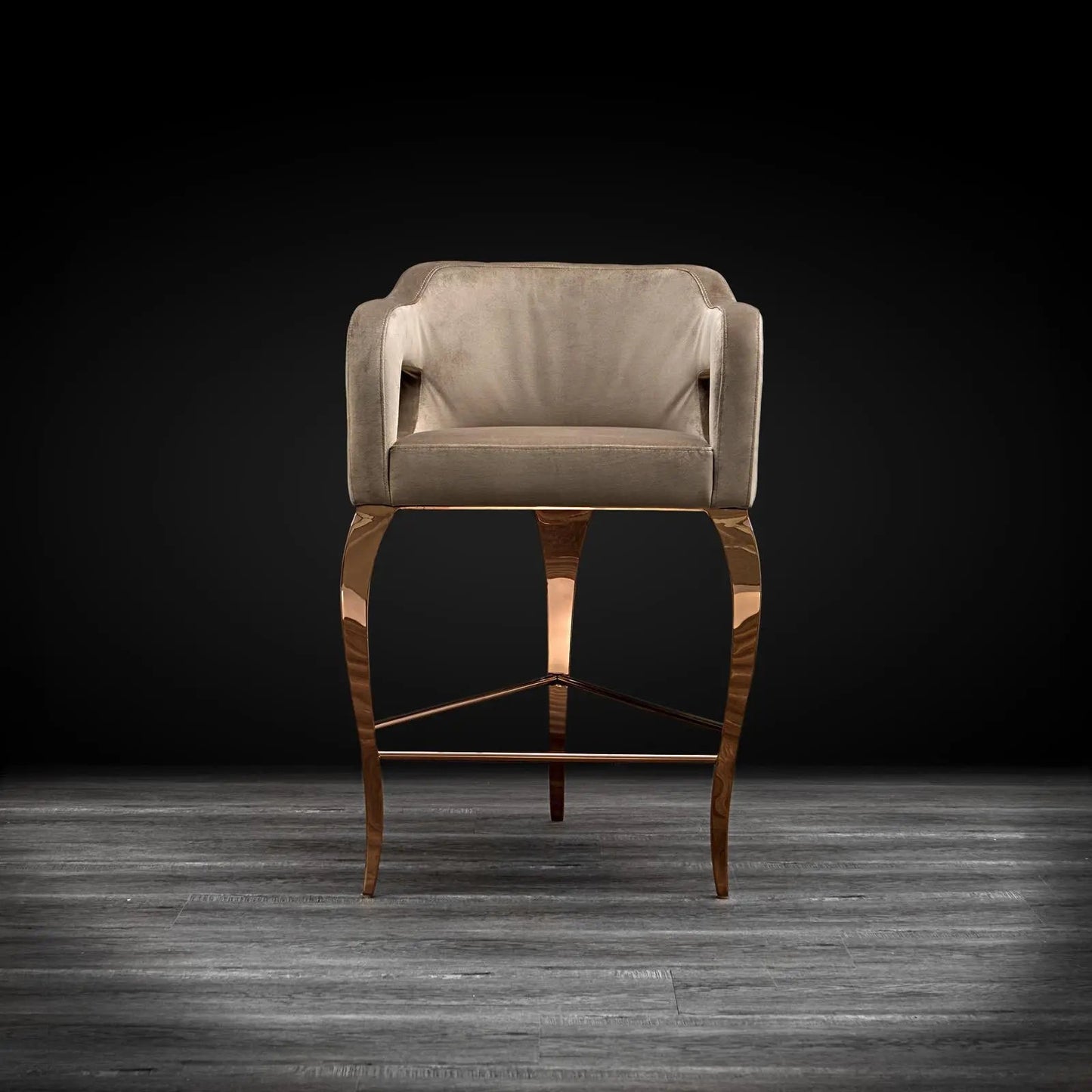 Caprice Counter Stool in Rose Gold