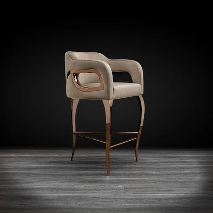 Caprice Counter Stool in Rose Gold