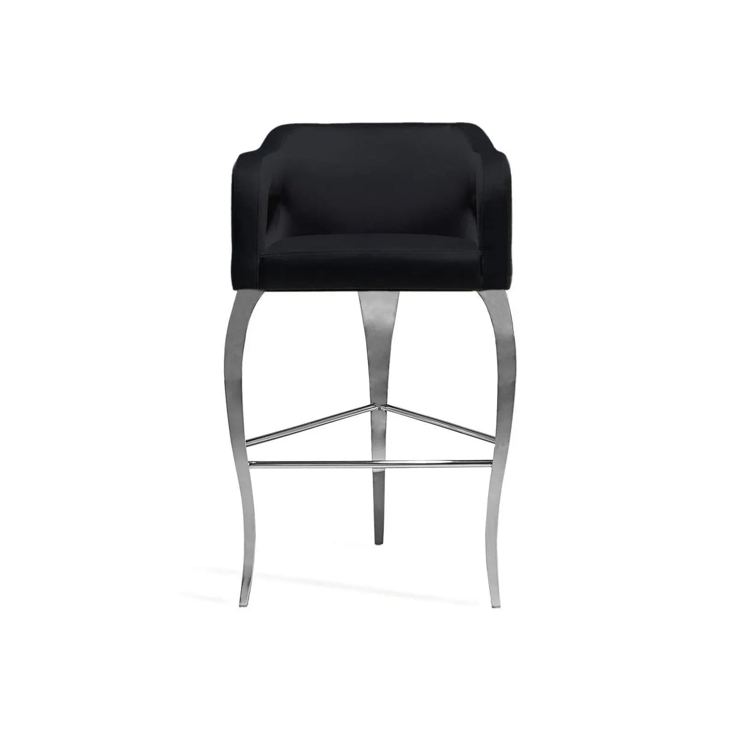 Caprice Silver Black Bar Stool