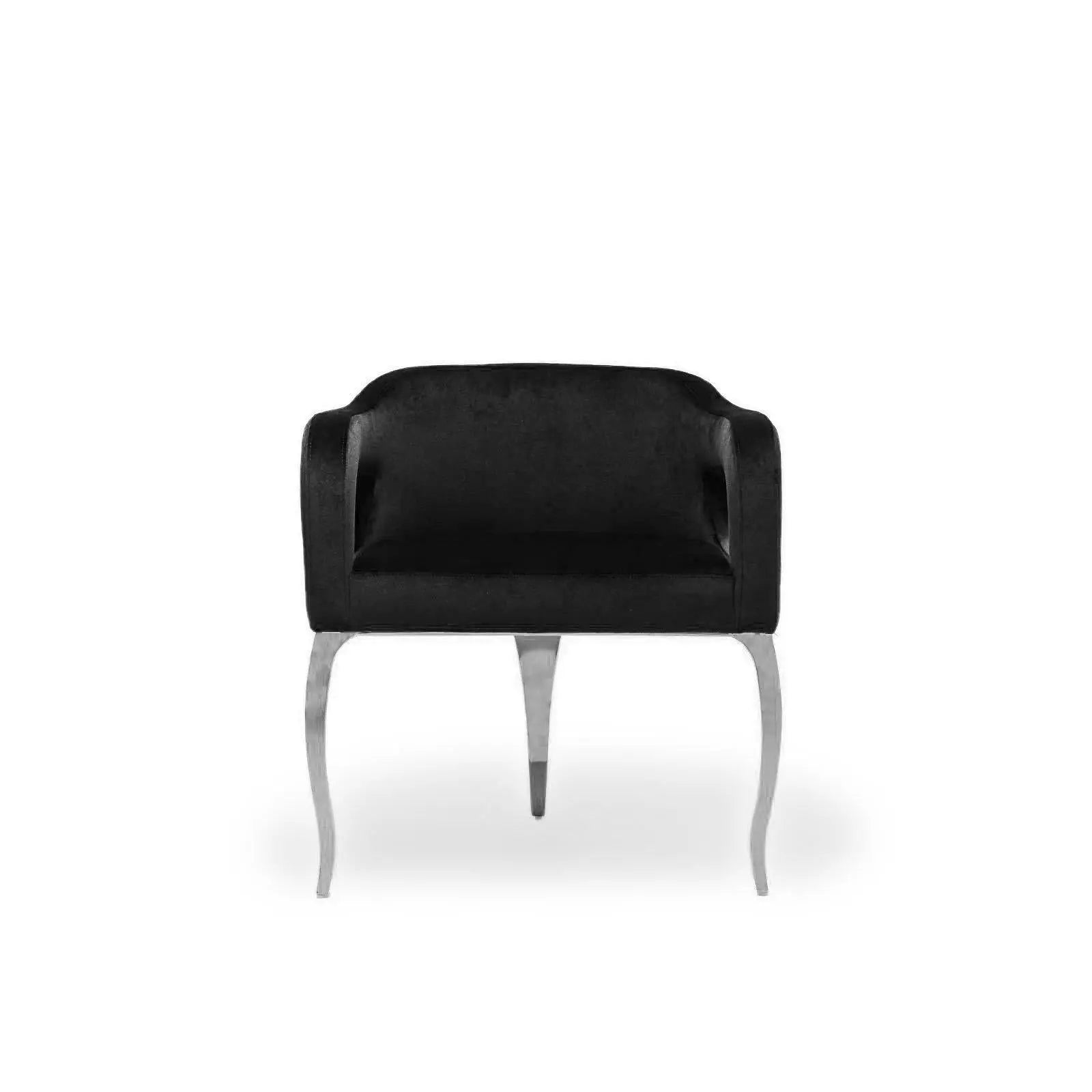 Caprice Silver Black Dining Chair