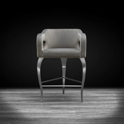 Caprice Silver Counter Stool | Minimalist Design