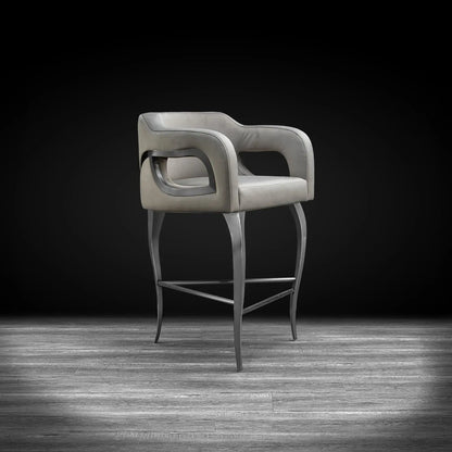 Caprice Silver Counter Stool | Minimalist Design