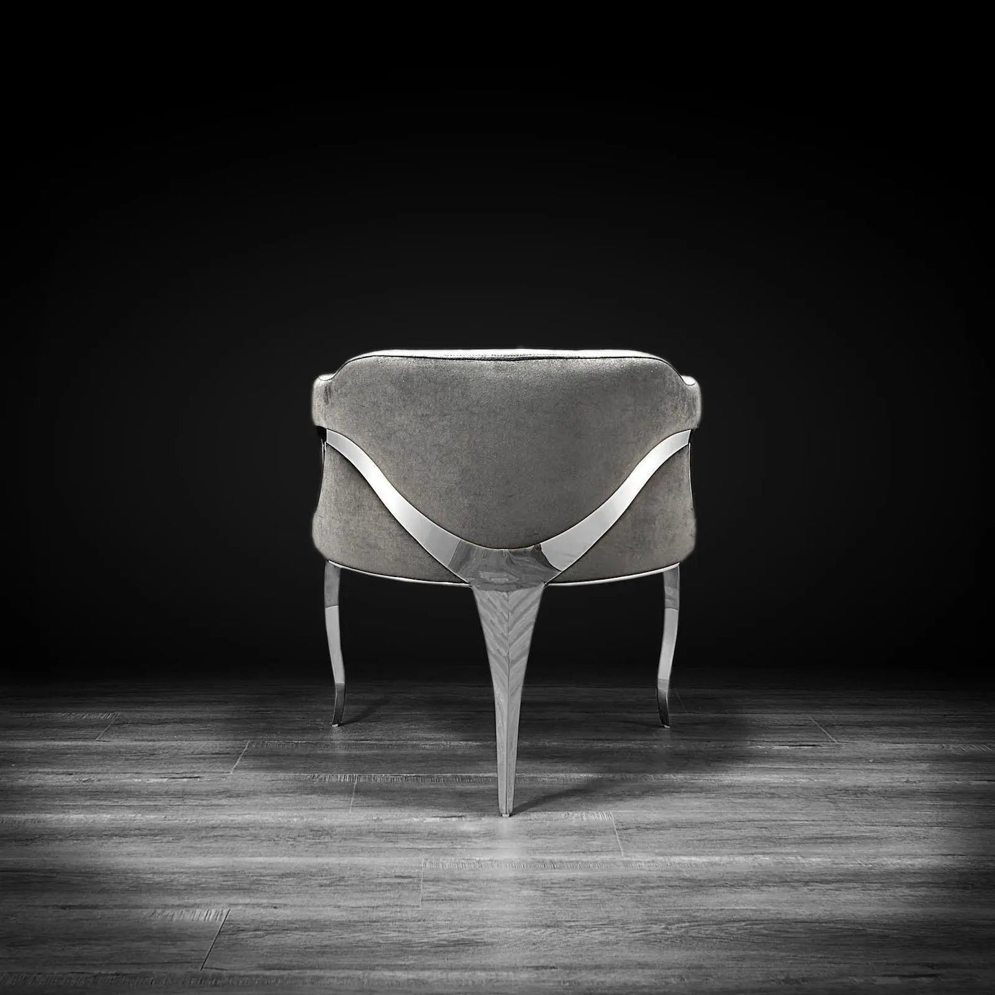 Caprice Polished Silver Dining Chair