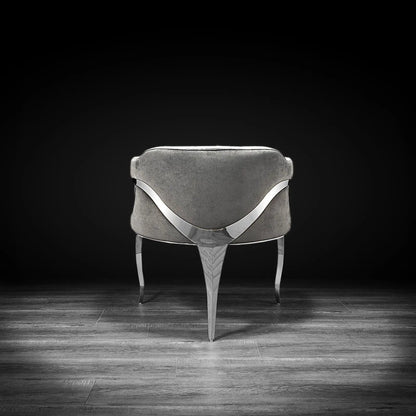 Caprice Polished Silver Dining Chair