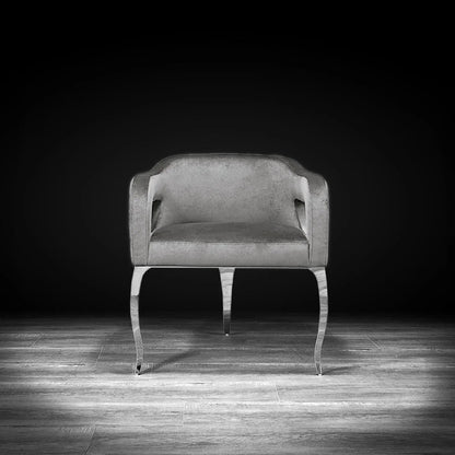 Caprice Polished Silver Dining Chair