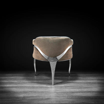 Caprice Polished Silver Dining Chair