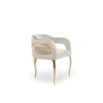 Caprice Titanium Gold Modern Dining Chair