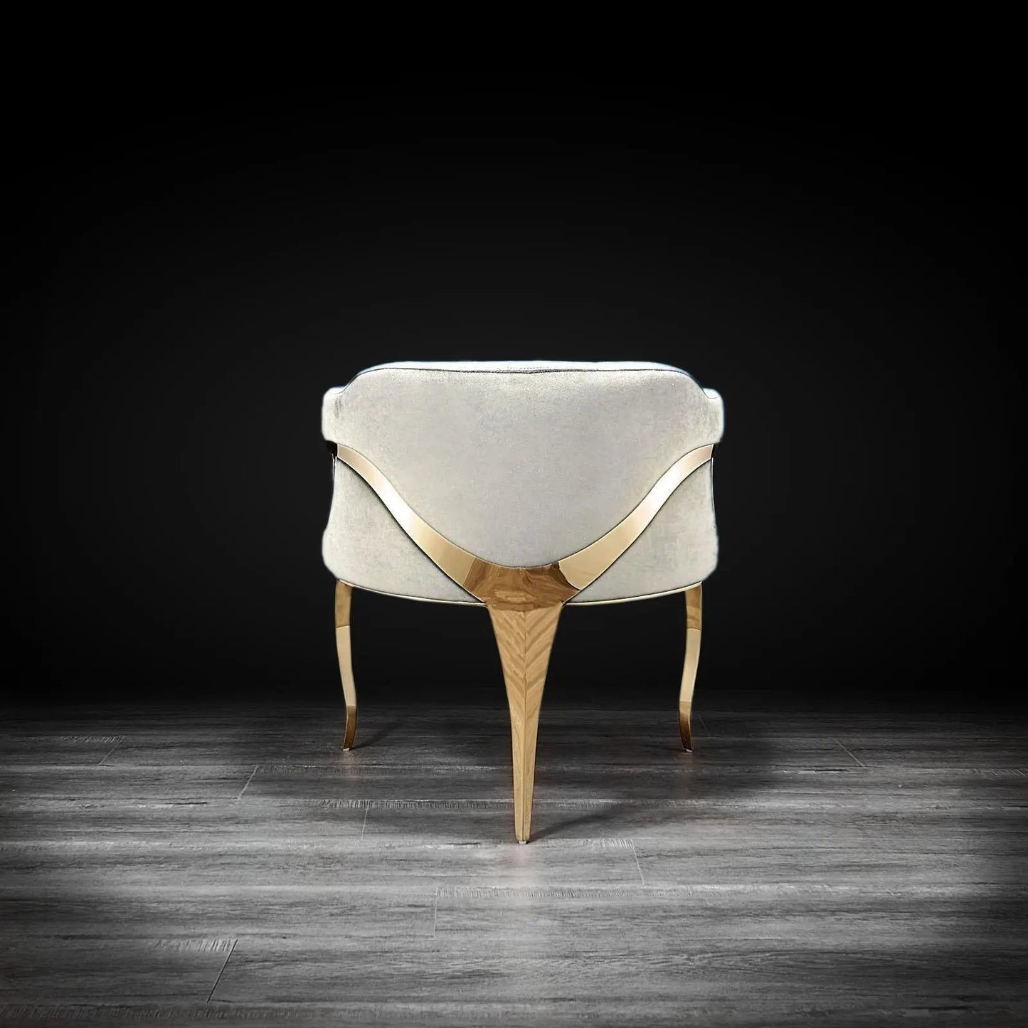 Caprice Titanium Gold Modern Dining Chair