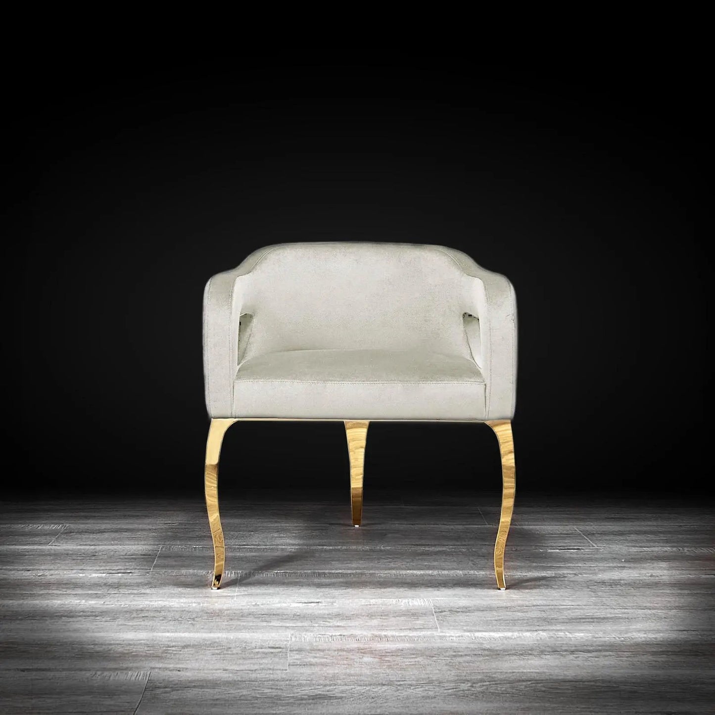 Caprice Titanium Gold Modern Dining Chair