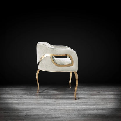 Caprice Titanium Gold Modern Dining Chair