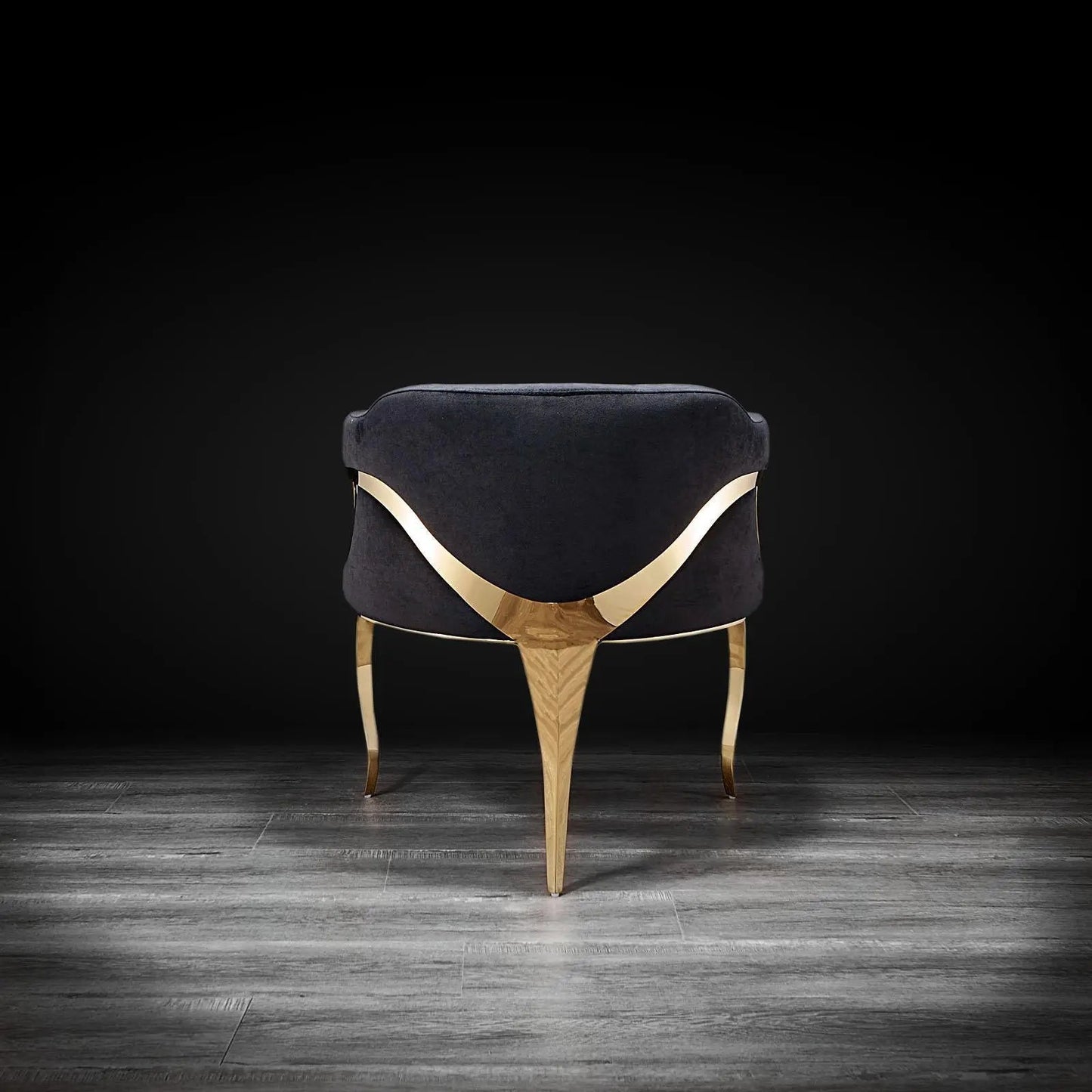Caprice Titanium Gold Modern Dining Chair