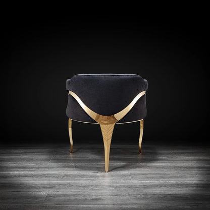 Caprice Titanium Gold Modern Dining Chair