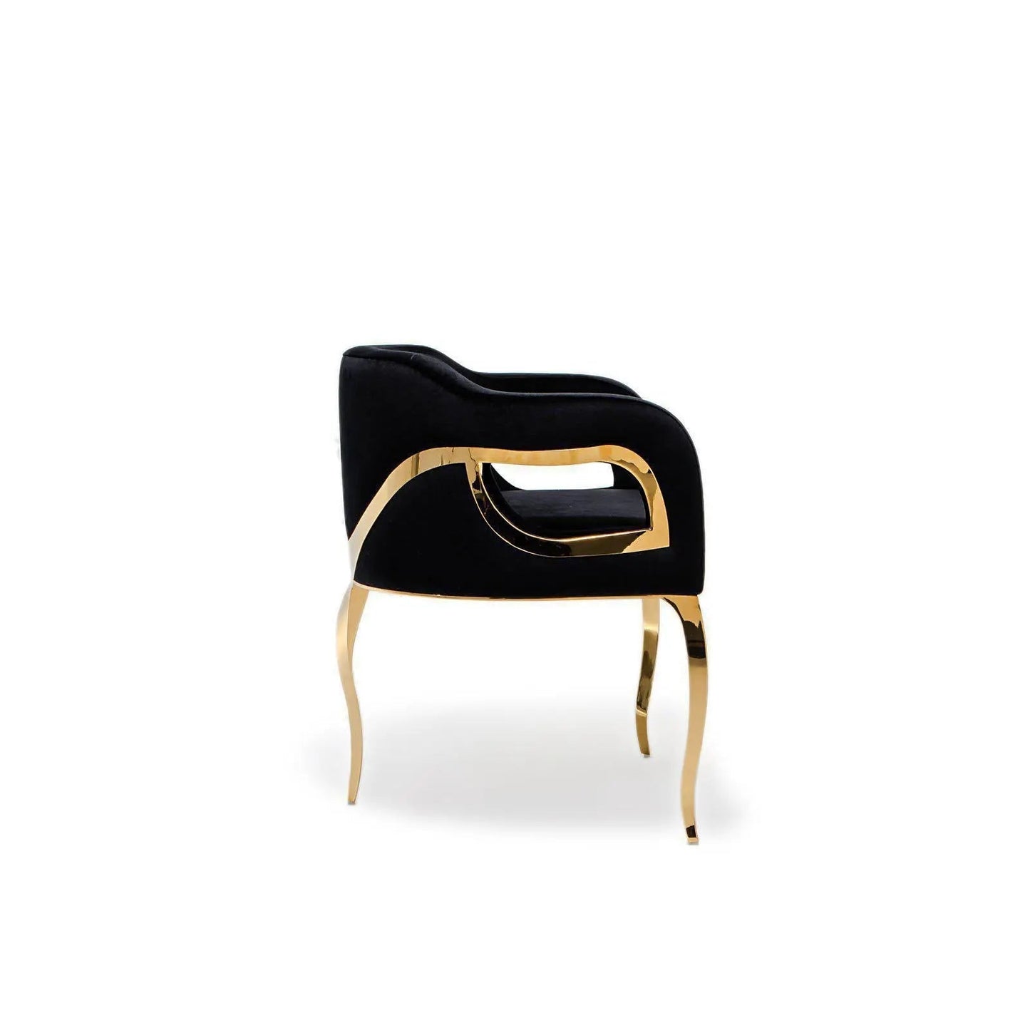 Caprice Titanium Gold Modern Dining Chair