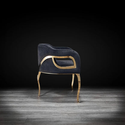 Caprice Titanium Gold Modern Dining Chair
