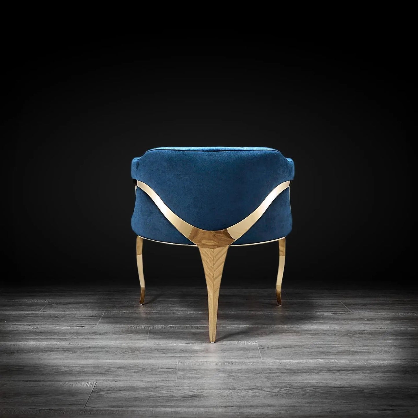 Caprice Titanium Gold Modern Dining Chair