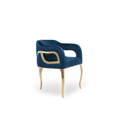 Caprice Titanium Gold Modern Dining Chair