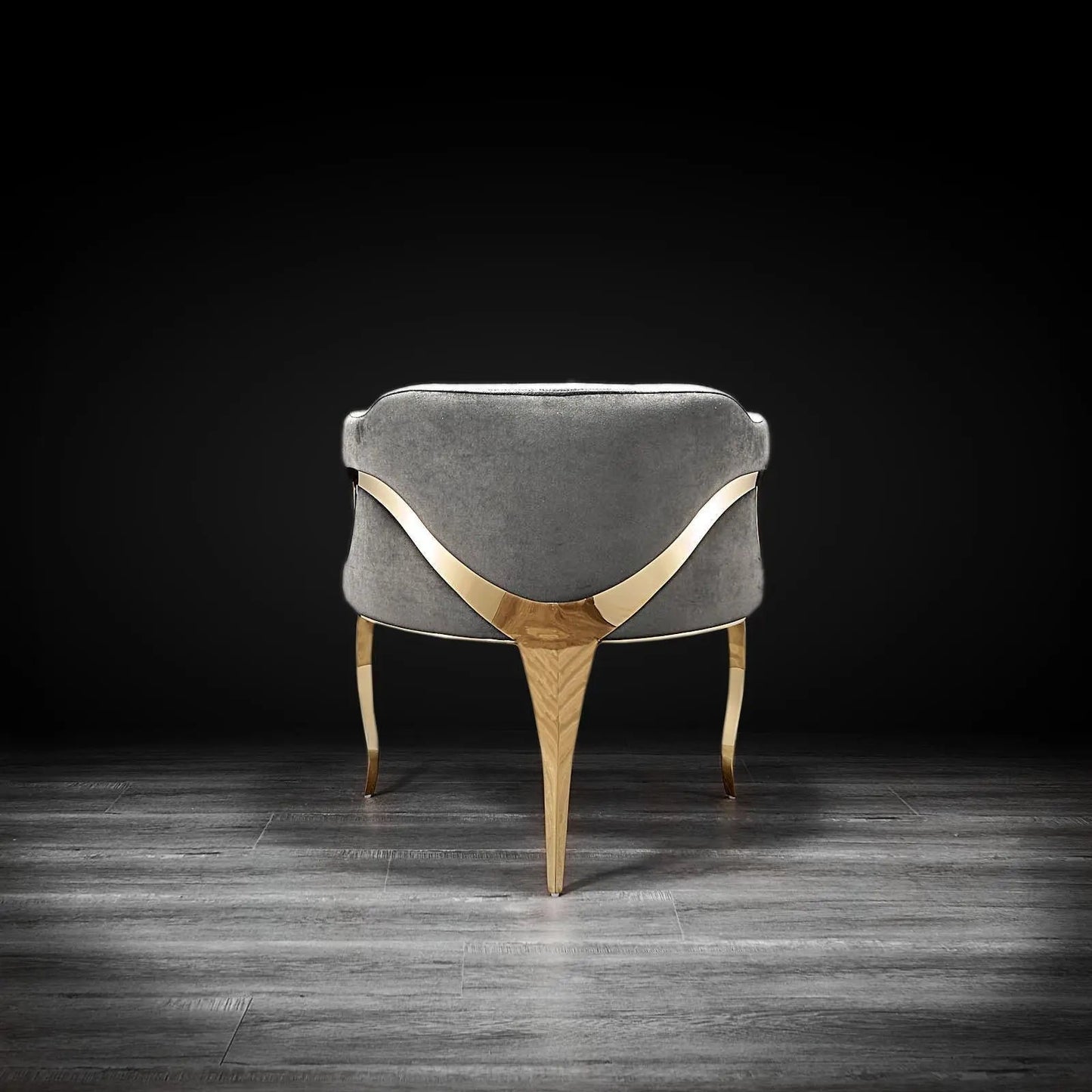 Caprice Titanium Gold Modern Dining Chair