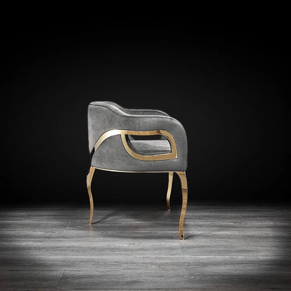 Caprice Titanium Gold Modern Dining Chair