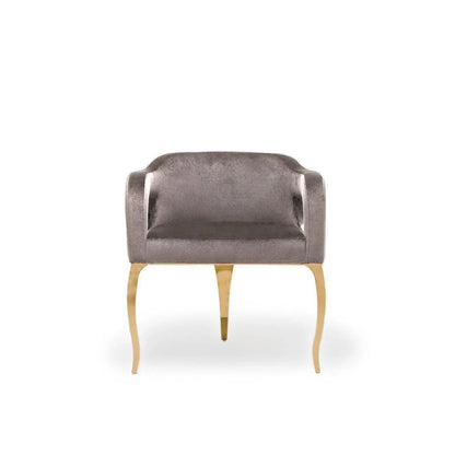 Caprice Titanium Gold Modern Dining Chair