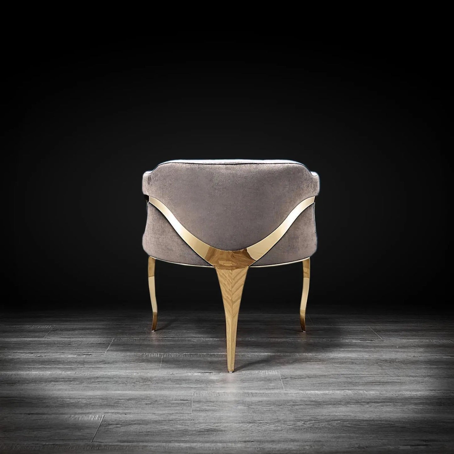 Caprice Titanium Gold Modern Dining Chair