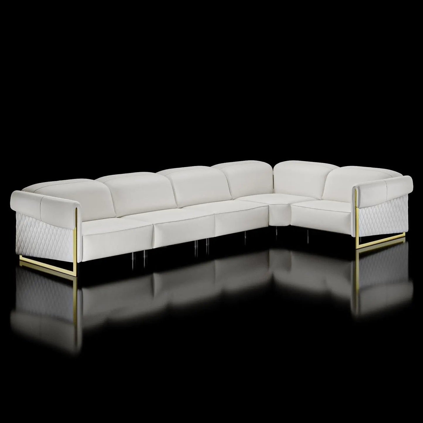 Carlo RAF Sectional in Pearl White