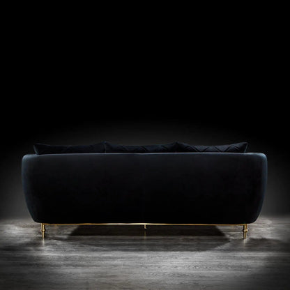 Cerchio Gold Sofa Set in Black