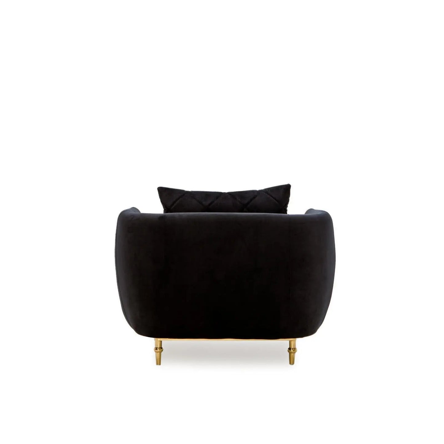 Cerchio Gold Sofa Set in Black