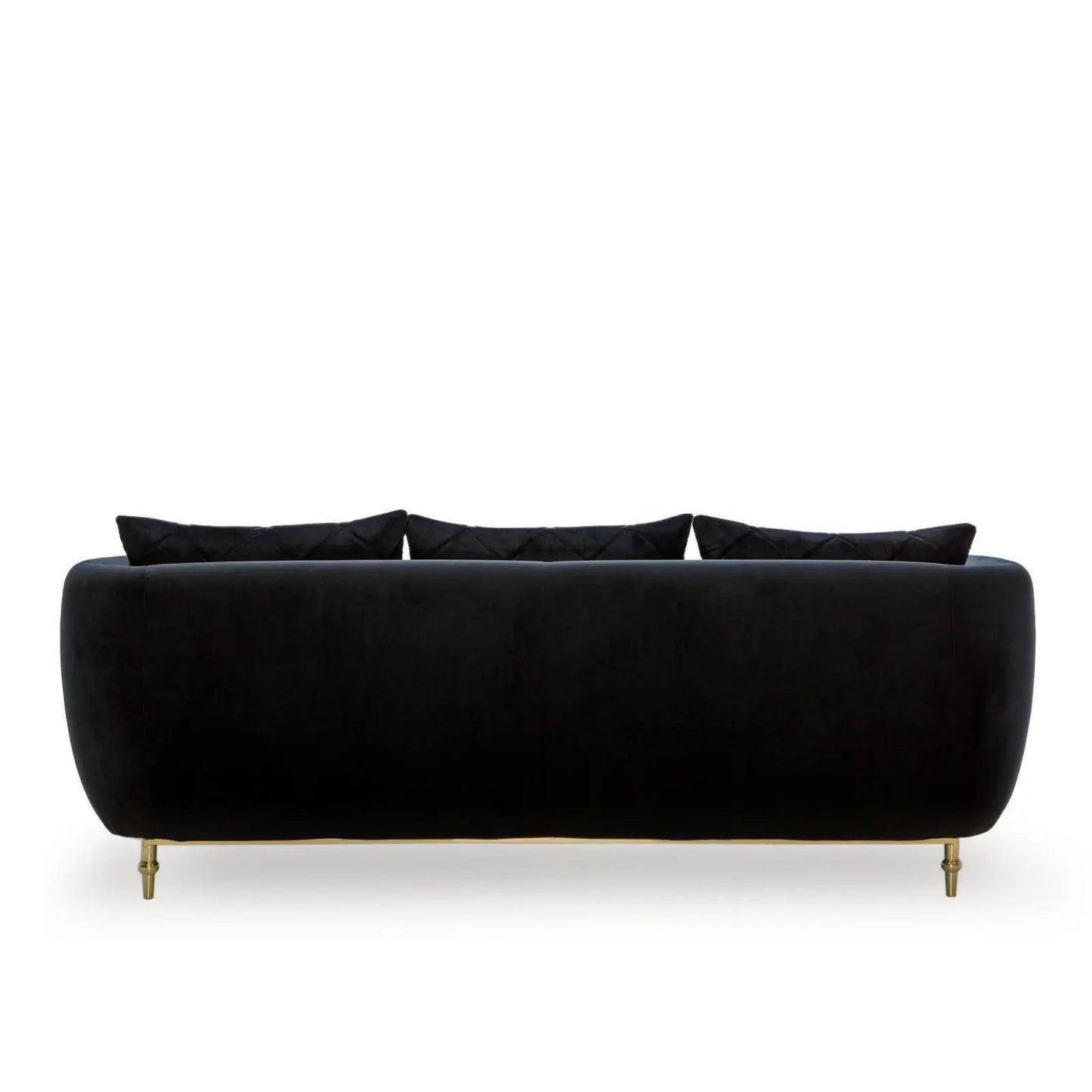 Cerchio Gold Sofa Set in Black