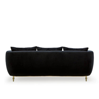 Cerchio Gold Sofa Set in Black