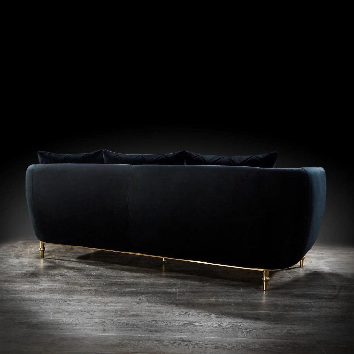 Cerchio Gold Sofa Set in Black