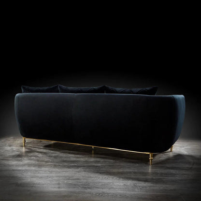 Cerchio Gold Sofa Set in Black