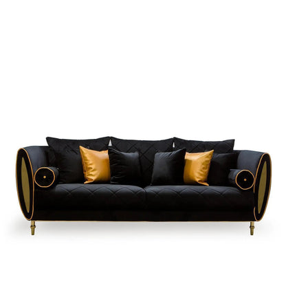 Cerchio Gold Black Sofa Set
