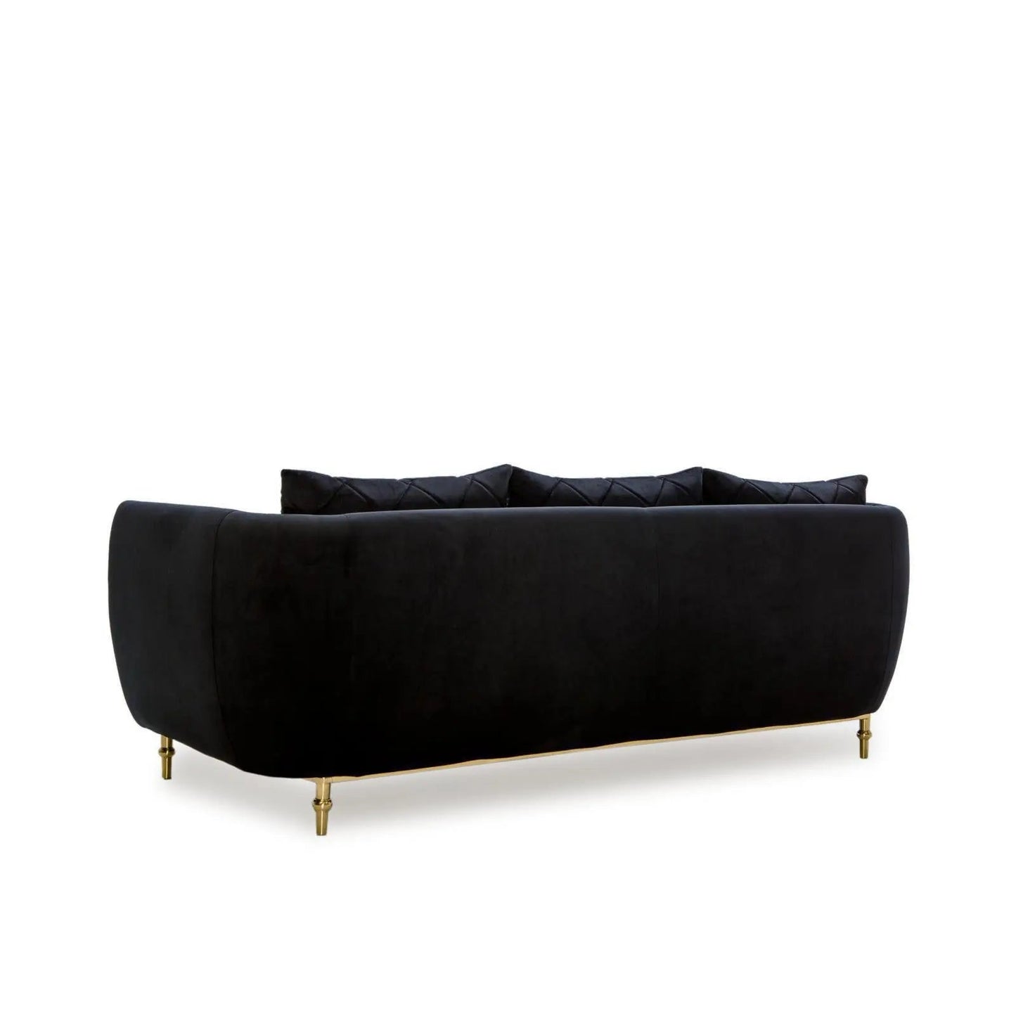 Cerchio Gold Sofa Set in Black