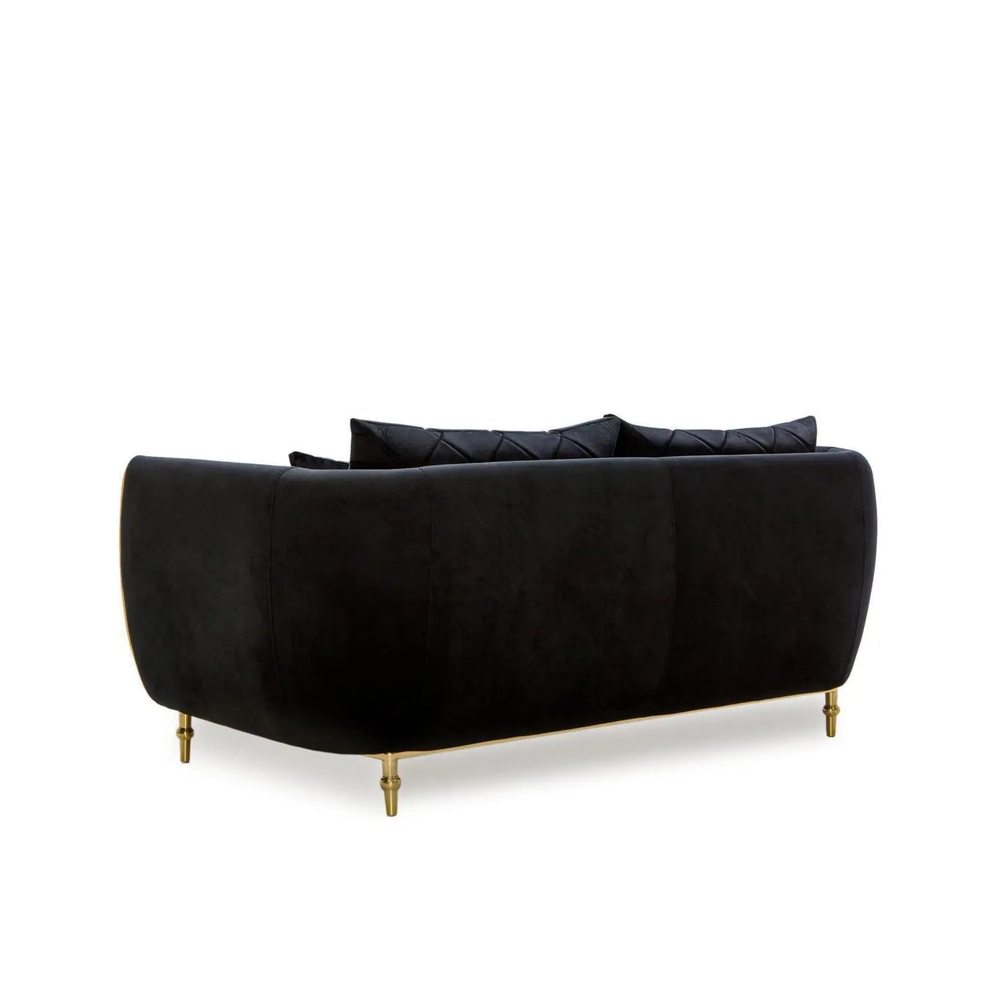 Cerchio Gold Sofa Set in Black