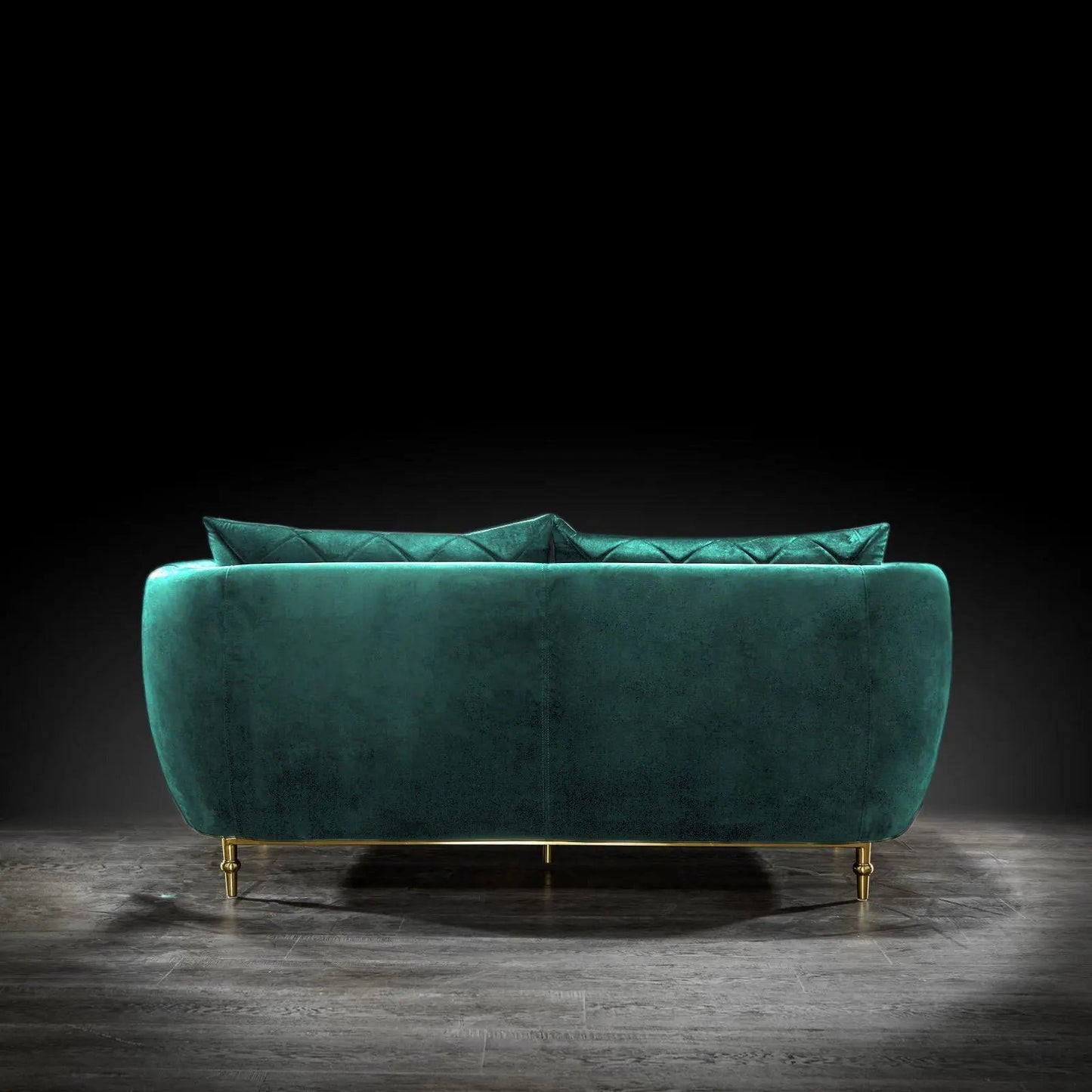Cerchio Gold Sofa Set in Dark Green